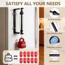 Magnetic Paper Towel Holder for Fridge Grill, Wall Mount Strong Magnet Paper Towel Holder Adhesive Kitchen Hanging Ratchet Paper Towel Holder No Drill Under Cabinet Paper Towel Holder Stainless Steel