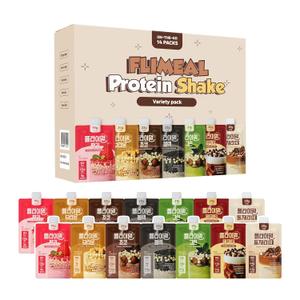 Variety Pack Protein Shake, 20g+ Protein, Low Sugar, Keto-Friendly Meal Replacement Shake, With Crunchy Protein Balls (14 Servings, Variety)