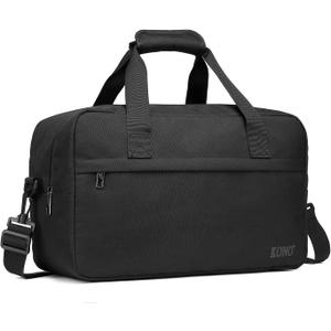Kono Travel Duffel 20L Under Seat Carry-On Sports Tote Gym Weekender Overnight Bag - 15.75"x9.84"x7.87" Black