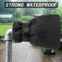 Ponpon Outdoor Faucet Cover for Winter, 6.3" W x 9" H Garden Faucet Socks for Freeze Protection, Reusable Waterproof Thickened Outside Yard Insulated Spigot Cover (4)