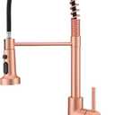 Copper Kitchen Faucet, Commerical Kitchen Faucet with Pull Out Sprayer, Kitchen Faucet with Deck Plate, Red Copper Faucet
