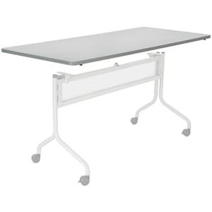 Safco Impromptu Mobile Training Table Rectangle Top 72 by 24-Inch, Grey