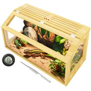 67 Gallon Reptile Tank, Wooden Bearded Dragon Terrarium Tank