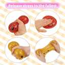 2 Packs Dumpling Squishies, Colorful Glitter Dumpling Squishy Fidget Toy with Beads, Dumplings Squizee Toy Stress Relief Sensory Toy Gifts for Kids Adult