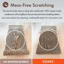 nyans Cat Scratcher Cardboard Made in Japan, Premium Double-Sided Corrugated Scratching Board, Low-Mess Minimal Design, Furniture Protector for Indoor Cats, 18.1 in (Medium)