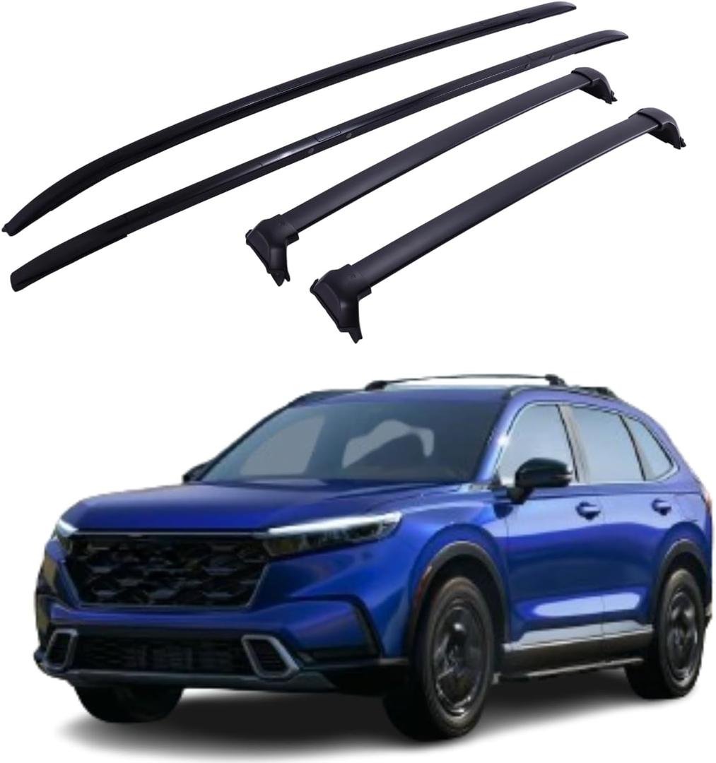 Roof Racks Cross Bar fit for Honda CRV CR-V 2023 2024 2025 All Black Side Rails Aluminum Crossbar Rooftop Cargo Carrier (4PCS)