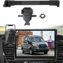 Sunsdrew Car Phone Holder for 2022-2025 Ford E-Transit/23-25 Transit Accessories,Adjustable GPS E-Transit Phone Mount ONLY for 12-inch Screen,Hands-Free Ultra Stable Air Vent Phone Stand Anti-Shake