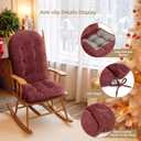 Adirondack Chair Cushion - Corduroy Fabric, High-Density Sponge, Durable Comfort Non-Slip Bottom Tufted Seat Pads with Ties, CorduroyDark Red, 44x19x4 inch