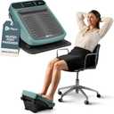 LifePro Foot Massager for Neuropathy - Relaxing Calf and Foot Therapy with Heat Option for Maximum Soothing Relief - Massager for Blood Circulation and Revitalization (Teal Plus Heat)