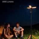 12000mAh Rechargeable LED Work Light with 74.8" Tall Stand, 2000/2500/3000 Lumens, Portable Cordless Work Light, 3000K/4500K/6000K Dimmable Camping Light with Detachable Tripod, Bag Included, Orange