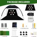 Golf Net, 10x7 Ft Practice Hitting Golf Net with Tri-Turf Mat, Ball, Tee, and Carring Bag, All-in-One Multi-Target Training Aid for Outdoor/Indoor Chipping & Driving, Ideal Gift for Men/Enthusiasts