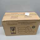 VERONES 5 Pack Glass Meal Prep Containers 3 Compartment Set, 36OZ Airtight Glass Lunch Containers, Food Storage Containers with Lids, for Microwave, Oven, Freezer & Dishwasher Friendly,White