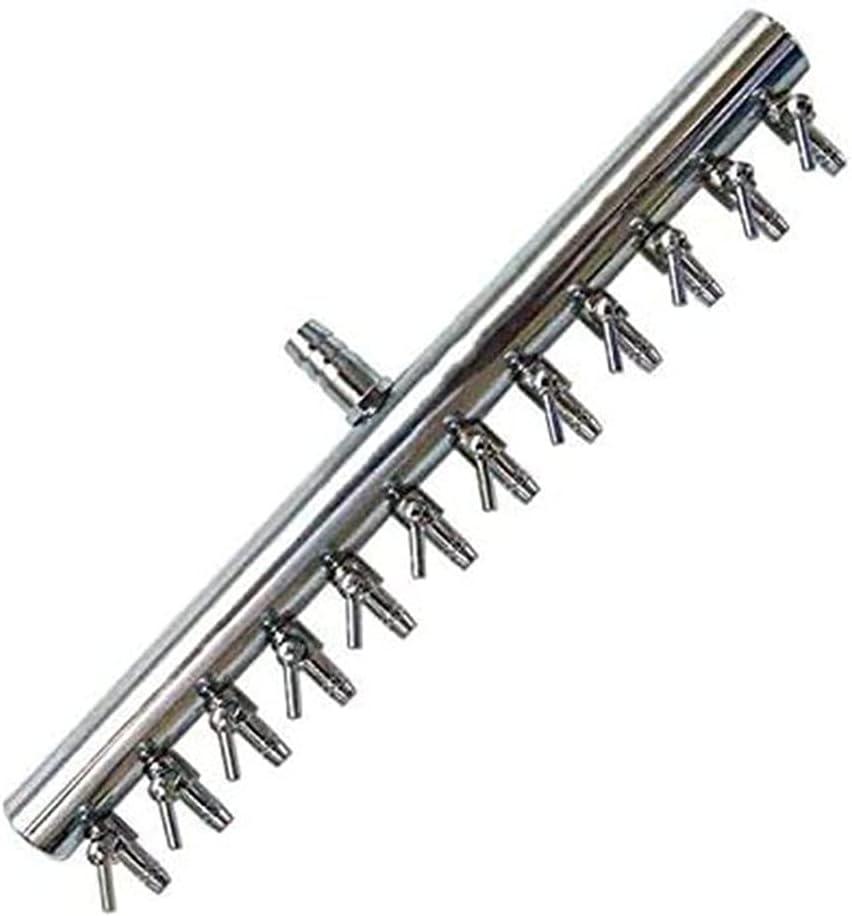 Aquarium Air Valve 12 Way Inline Manifold Air Flow Pump Tubing Splitter Lever Control Valve