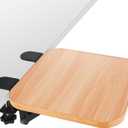 DAJAVE Ergonomics Desk Extender Tray, 9.4x9.1Inch Clamp On Desk Shelf, Foldable Table Extender for Desk, Table Desk Arm Rest, Keyboard Drawer Tray for Office and Home, Workstation Organizer