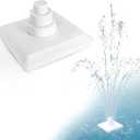 Aqua Select Floating Outdoor Pool Fountain | Adjustable Height Up to 16' Feet | Decorative Three Tier Grecian Fountain | for Above Ground or Inground Swimming Pools | Easy to Install | White