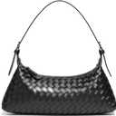 Handbags Shoulder Bags for Women Small Bags Women's Woven Tote Bag Crossbody Handbag Travel Hand Bag Purse Hobo (Black)