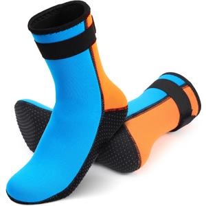 Kids Water Socks, Anti-Slip Quick-Dry Barefoot Beach Sand Neoprene Socks 3mm for Toddler & Children,Girls,Boys,Youth XS[US Kids:13-2]