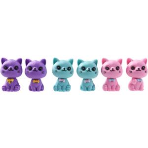 18 Pack Cat Erasers for Kids, Top Erasers for Pencils, 3D Take Apart Erasers for School Supplies Prize Gifts