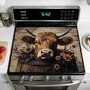 Stove Top Cover for Electric Stoves: All-in-One Heat-Resistant Protector Mat, Non-Slip Kitchen Counter Mat Cow Pattern 28''x20''