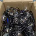 100FT Outdoor G40 LED Globe String Lights Dimmable Waterproof Shatterproof Patio Lights with 104 Bulbs Connectable Commercial Hanging Light for Christmas Patio House Backyard Balcony Party(Black) (100FT-100 Sockets-Warm White)