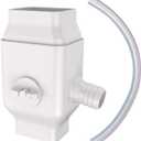 Prestantious Gutter Downspout Diverter Fits for 2"x3" Standard Downspout, Rainwater Collection System with Adjustable Valve, Rainwater Diverter to Direct Water into Rain Barrel, 4ft. 1-1/4 Hose