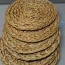 Defined Deco Woven Placemats Set of 6,13" Round Rattan Placemats, Water Hyacinth Placemats, Farmhouse Place Mats, Wicker Table Mats, Plate Chargers for DiningTable, Party Wedding