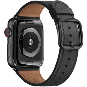 MNBVCXZ Compatible with Apple Watch Band 38mm 40mm 41mm 42mm 44mm 45mm 46mm 49mm Women Men Genuine Leather Replacement Strap for iWatch Series 11 10 9 8 7 6 5 4 3 2 1 SE Ultra (Black/Black) MNBVCXZ Compatible with Apple Watch Band 38mm 40mm 41mm 42mm 44mm 45mm 46mm 49mm Women Men Genuine Leather Replacement Strap for iWatch Series 11 10 9 8 7 6 5 4 3 2 1 SE Ultra (Black/Black)