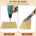 Fire Bricks, FireBrick, High Temperature Insulated Firebricks for Wood Stoves, Fireplaces, Size 9" X 4-1/2" X 1-1/4", Pack of 3, Wood Stove Bricks, Fireplace Brick