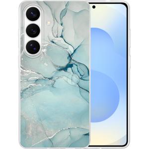 CameCosy Case Compatible for Samsung Galaxy S26 6.3 inch 2026, Protective Phone Cover with Marble Print Pattern for Women Girl, Soft Ultra Thin TPU Case Shockproof Dust-Proof Anti-Scratch - Green