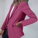 Cicy Bell Womens Casual Blazers Open Front Long Sleeve Work Office Suit Jackets Blazer (Purple, L)