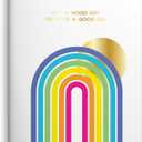 Astrobrights Undated Teacher Planner, 14-Month Layout, Flexible Cover, 8.5" x 11", Premium 28 lb. Paper, 200 Stickers, Good Day Rainbow (91161)