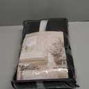 Black Pinch Pleated Linen Blackout Curtains 2 Panels for Living Room Bedroom Thermal Insulated 100% Black Out Linen Drapes with Liner Room Darkening Window Curtains 40x120