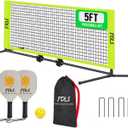 FDLS Portable Small Pickleball Net for Driveway Backyard,with Carry Bag for Indoor Outdoor, for All Levels, Easy Set up