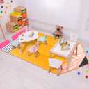 Pencil Classroom Rug 7x3 ft Classroom Carpet Soft Playmat Back to School Pencil Decorations Reading Calming Corner Yellow Non Slip Rug End of The Year Teacher Party Gift Decor, 5" x 36"