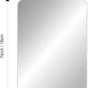 Blulu 2 Pcs Magnetic Locker Mirror Small Real Glass School Rectangular Locker Magnetic Makeup Mirror for Bathroom Household Refrigerator Cabinet(7.1 x 6 Inches)