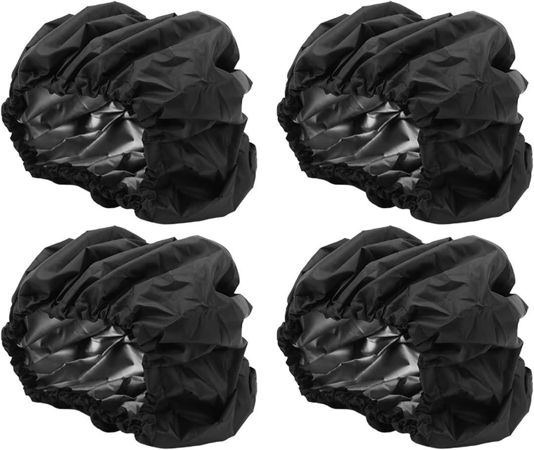 4 Pcs/Set Stroller Wheel Covers Black Wheelchair Tire Protector for Child Kid Baby Stroller Jogger Wheels Covers(L)