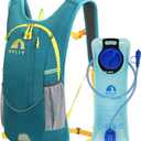 Hydration Backpack with 2L Water Bladder Lightweight & Durable for Running, Hiking, Biking Adjustable Fit for Men, Women, Youth