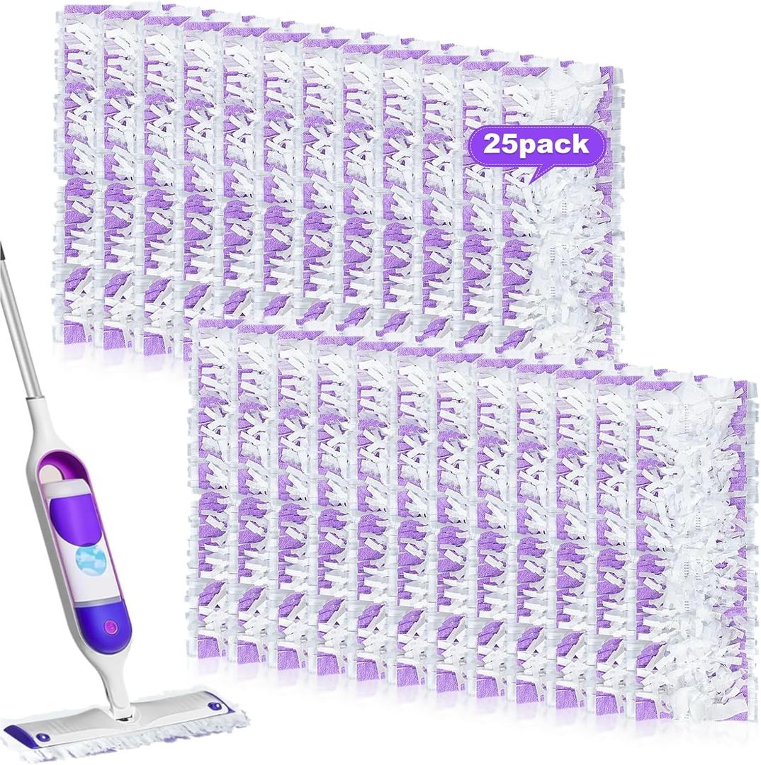 LOVECO 25 Count Disposable Power Mop Refills Compatible for Swiffer PowerMop Pads, Multi-Surface Mopping Pad Refills for Floor Cleaning