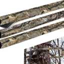 Tree Stand Rail Pads Wood Camouflage Replacement Shooting Rail Pads Easy to Disguise Treestands Shooting Rail Cover Ideal for Tripod Deer Hunting Climbing Stand Treestand Ladder Tree Stand Pads