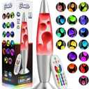 JAMBO 17-Color Changing LED Motion Lamp with Remote, 13" LED Light for Kids Teens and Adults, Night Light Nightlight, Relaxing Magma Lamp for Bedroom Living Room Office Kitchen, Home Decor