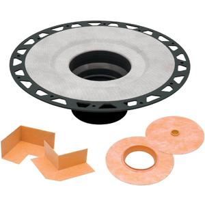 Schluter Kerdi-Drain ABS Flange Shower Drain Kit with Seamless Bonding Integration - Ideal for New and Renovation Projects - 2" Outlet - KD2FLKABS