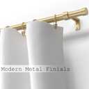Gold Extra Long Curtain Rods 120-inch to 170-inch, 1 inch Heavy Duty Drapery Rod for Outdoor Patio, Living Room, Bedroom, Sliding Door, Modern Adjustable Curtain Pole 10-14ft