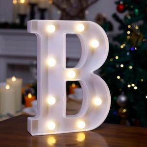 LED Marquee Sign Light Up Letters, Alphabet Light Up Letters Sign, Battery Powered LED Letter Lights for Night Light, Wedding, Birthday, Party, Christmas or Home Decor (Letter B)