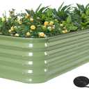 GoCampDriect 6IN1 Raised Garden Bed - 8x3x1.4ft Galvanized Raised Garden Boxes Outdoor Corrosion Resistant | Variable Shape 9x2x1.4ft Metal Raised Garden Beds for Planting Vegetable, Fruits, Flower