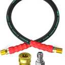 POHIR 3FT Pressure Washer Jumper Hose, 4800 PSI Pressure Washer Whip Hoses 3/8'' ID, Reel Connector with Removable Quick Connect