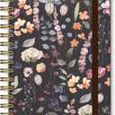 Cute Spiral Notebook, Journal for Women, Hardcover Spiral Journal, 5.5 x 8.3 Inches, 120 Pages,100gsm Paper, for Gifts Nurse Teacher Women Office Supplies(Watercolor Flower)