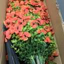 2 Pcs 3.6FT Topiary Trees Artificial Outdoor, Fall Tree Faux Flowers UV Resistant Shrubs for Indoor Planters Outdoor Porch Halloween Decoration Orange