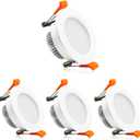 2 Inch LED Downlight, Recessed Lighting Dimmable Ceiling Light, 3W, 5500K Daylight White, CRI80 with LED Driver(35W Halogen Equivalent), 4 Pack