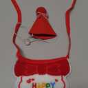 Small Dog Cat Birthday Hat Scarf Set, Cute Pet Birthday Bandana Party Supplies Puppy Happy Birthday Decorations Embroidered Birthday Gift for Girls Boys Kitten Dog(Red)