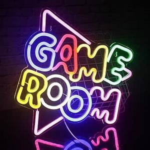 Neon Sign "Game Room" plugin Light Source for Room Decor Home and Design